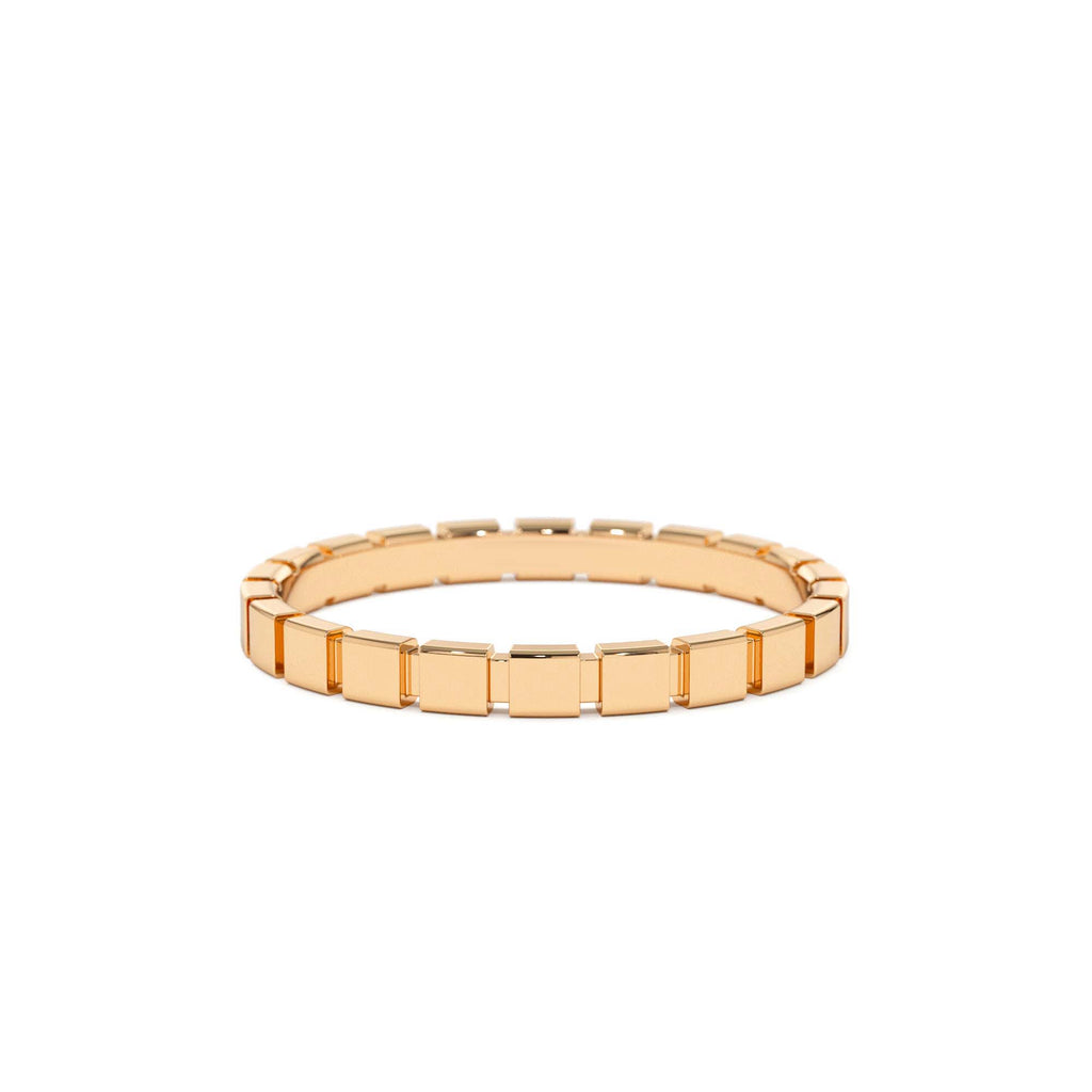 Geometric Square Stacking Ring in 14K Gold — view 5