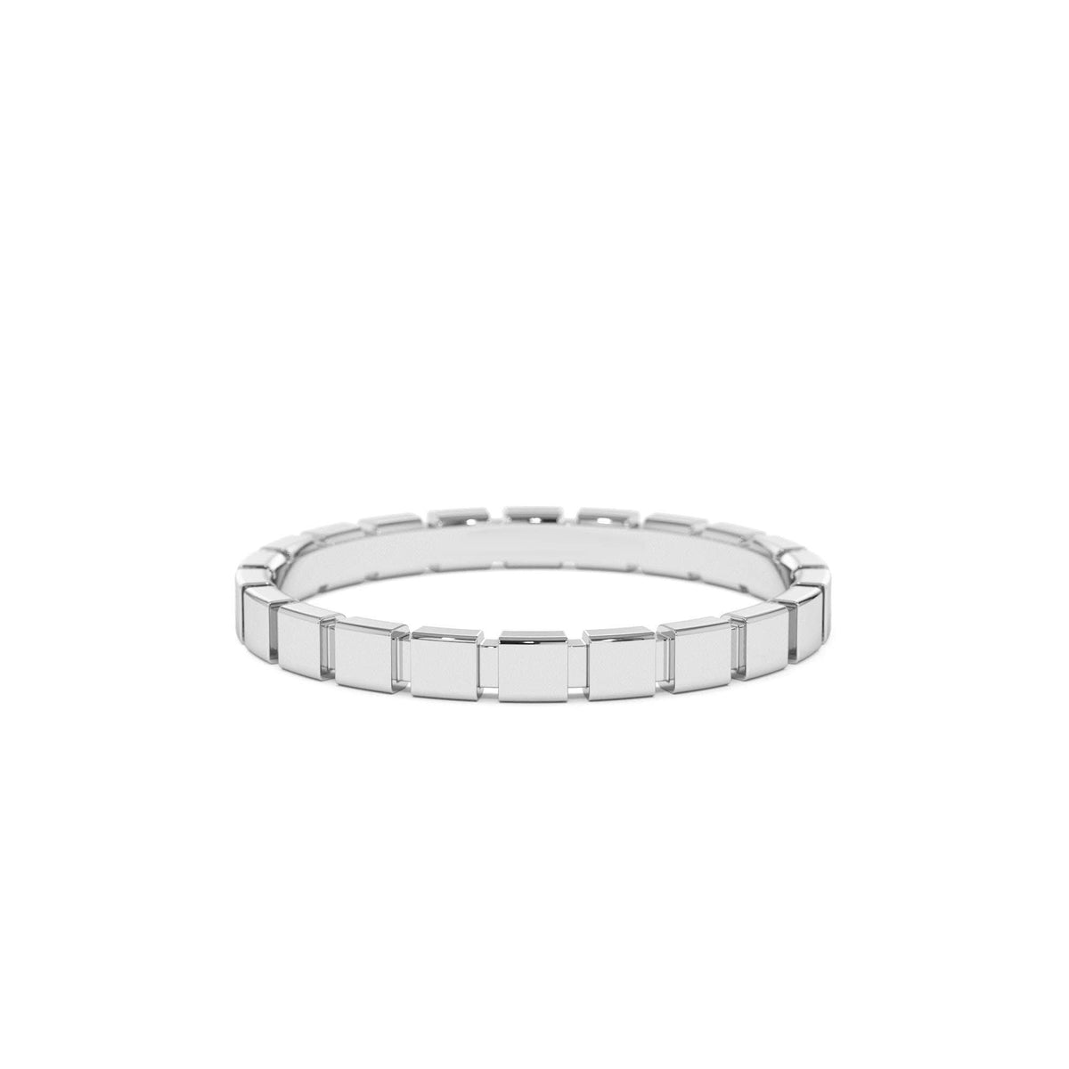 Geometric Square Stacking Ring in 14K Gold — view 4