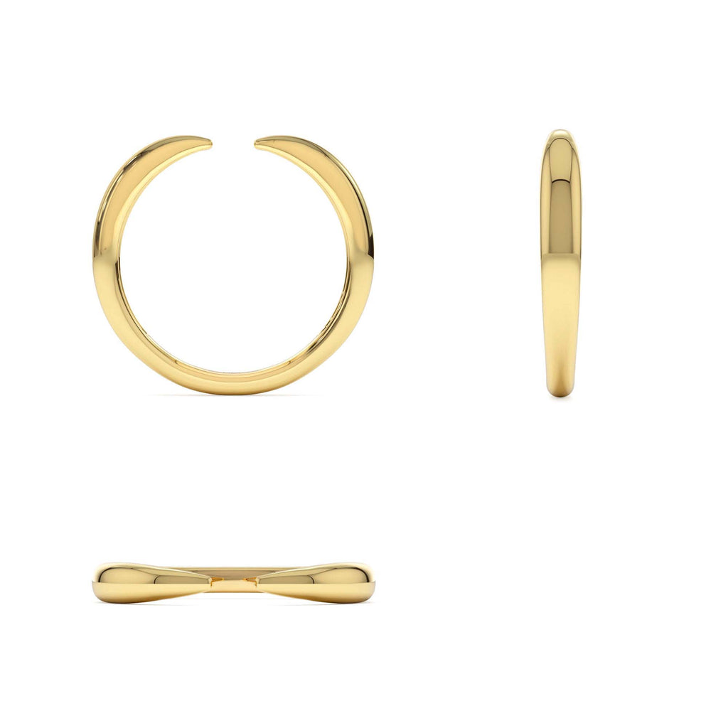 Open Claw Cuff Ring For Women in 14K Gold — view 3
