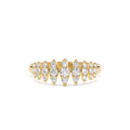 Unique Design Glamorous Diamond Ring in 14K Gold — view 1