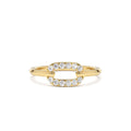Single Link Diamond Ring in 14K Gold — view 1