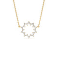 Diamond Sun Circle Necklace in 14K Gold — view 1