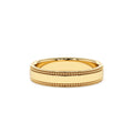 4MM Flat Milgrain Edge Wedding Band in 14K Gold — view 1