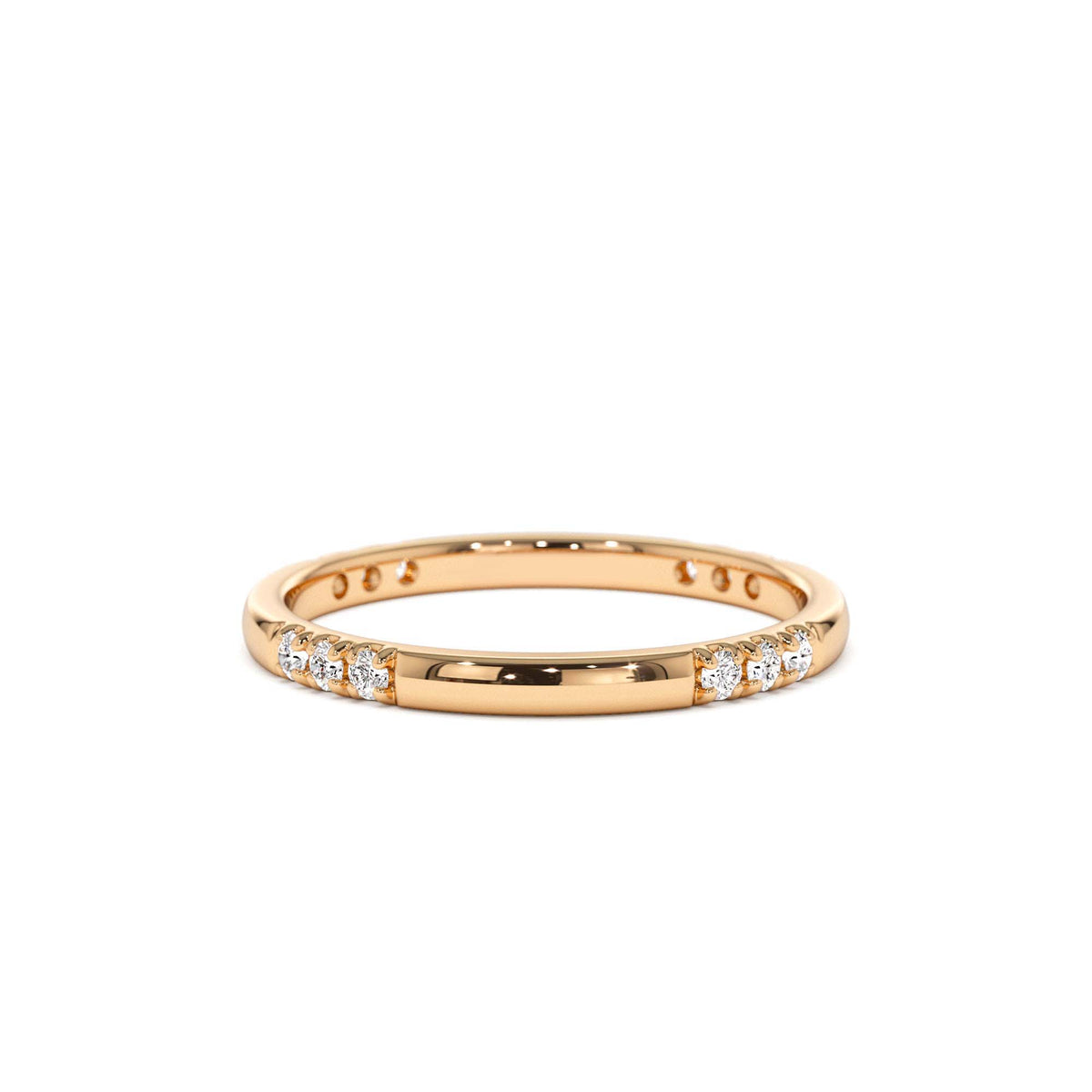 Multi Station Diamond Eternity Ring in 14K Gold — view 5