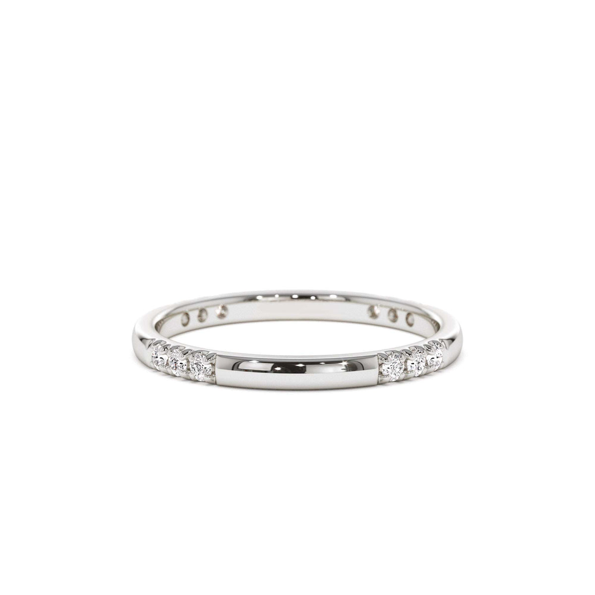 Multi Station Diamond Eternity Ring in 14K Gold — view 4