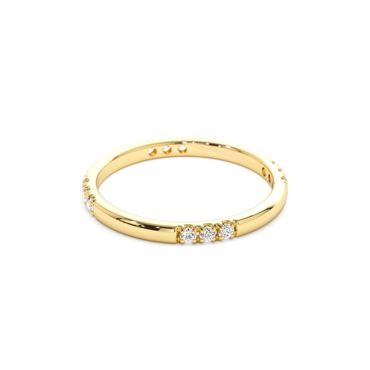 Multi Station Diamond Eternity Ring in 14K Gold — view 2
