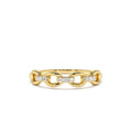 Cable Chain Link Diamond Ring in 14K Gold — view 1