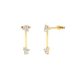 Vertical Bar Diamond Earrings in 14K Gold — view 1