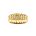 Chunky Ribbed Statement Ring in 14K Gold — view 1