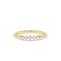 Dainty Graduating Diamond Wedding Ring in 14K Gold — view 1