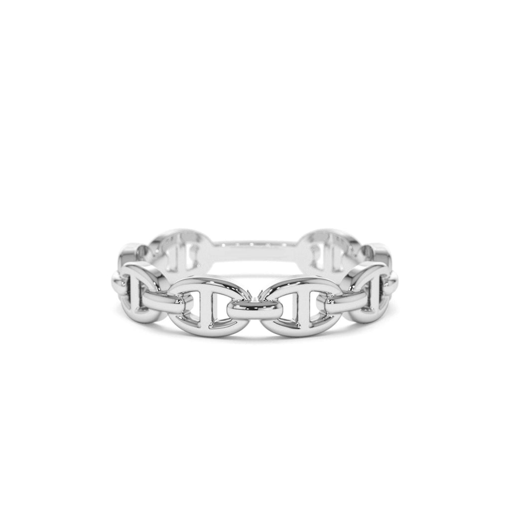 Mariner Chain Ring in 14K Gold — view 4