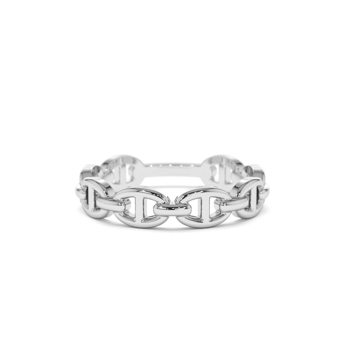 Mariner Chain Ring in 14K Gold — view 4