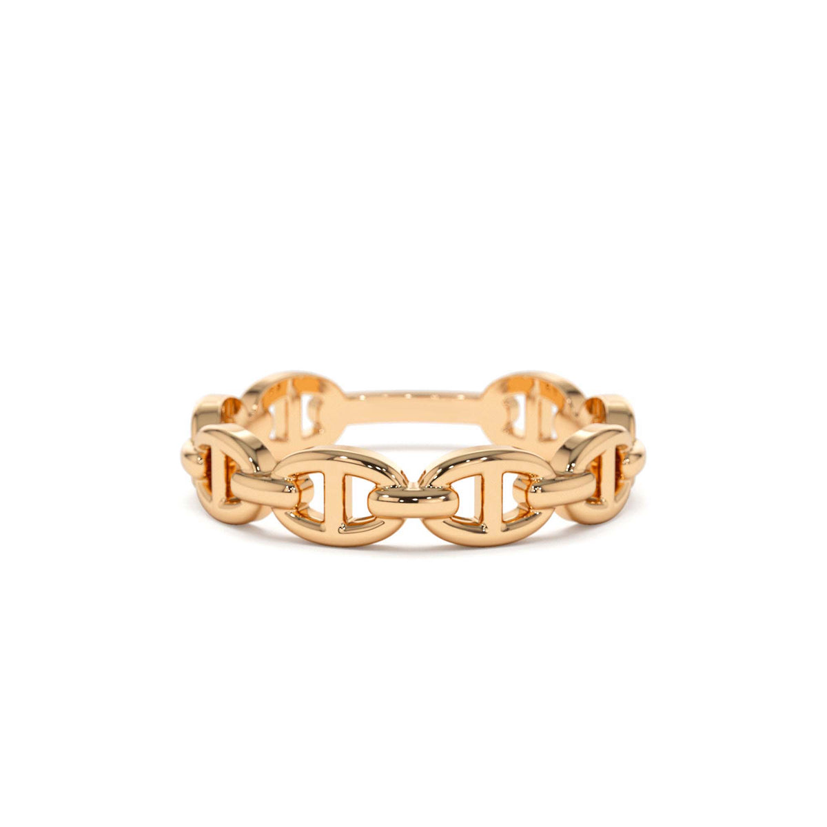 Mariner Chain Ring in 14K Gold — view 5
