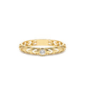 Unique Diamond Modern Ring in 14K Gold — view 1