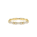 Pave Diamond Bamboo Ring in 14K Gold — view 1