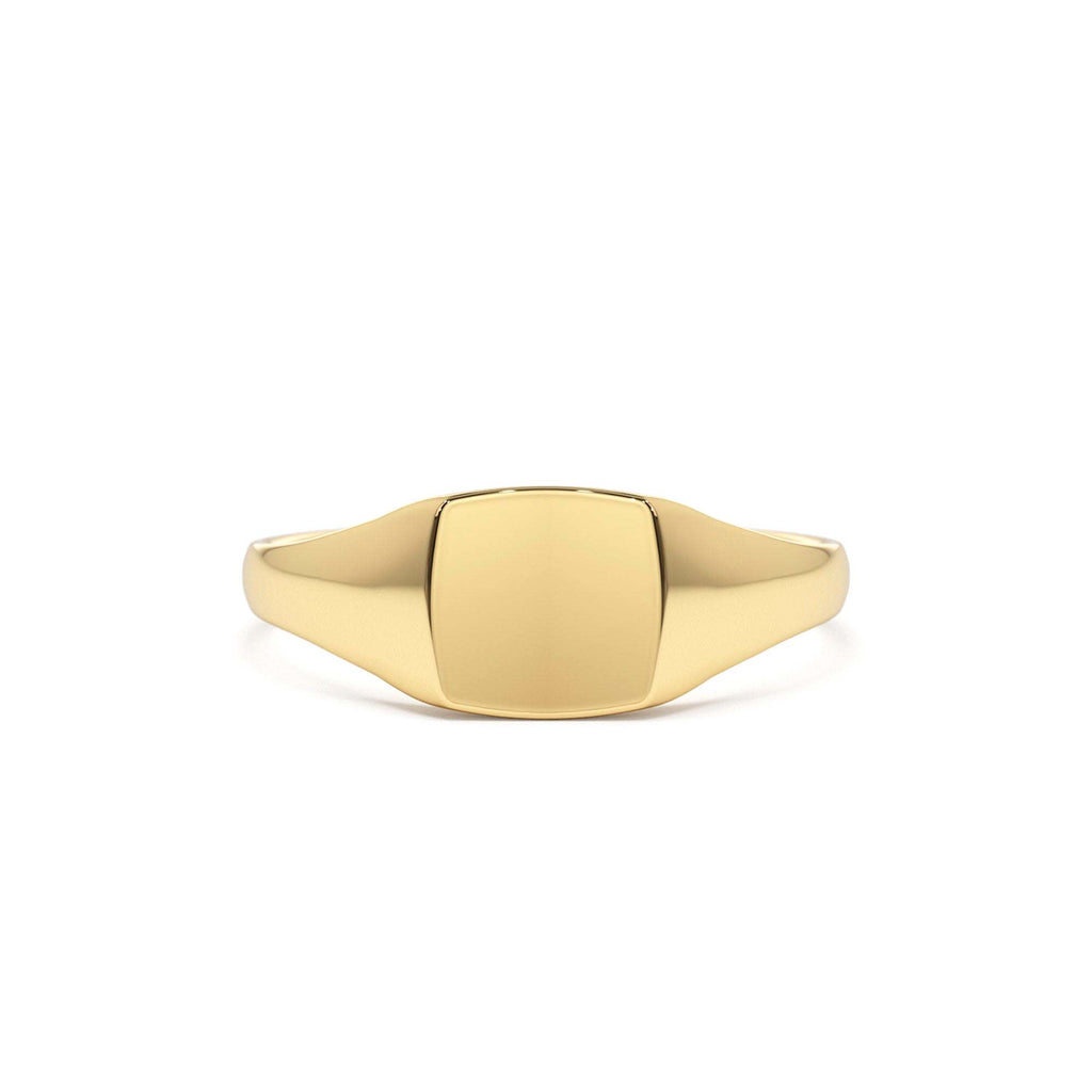 Square Signet Ring in 14K Gold — view 1