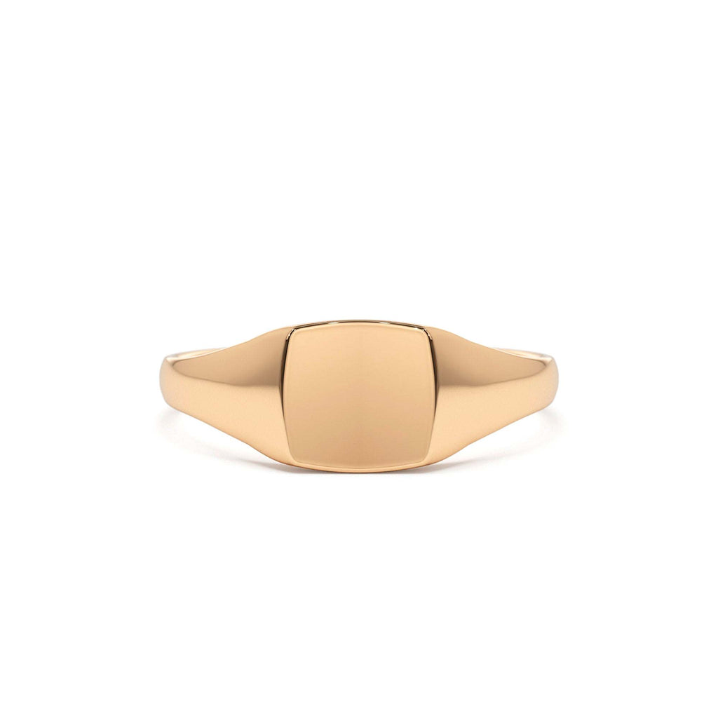Square Signet Ring in 14K Gold — view 5