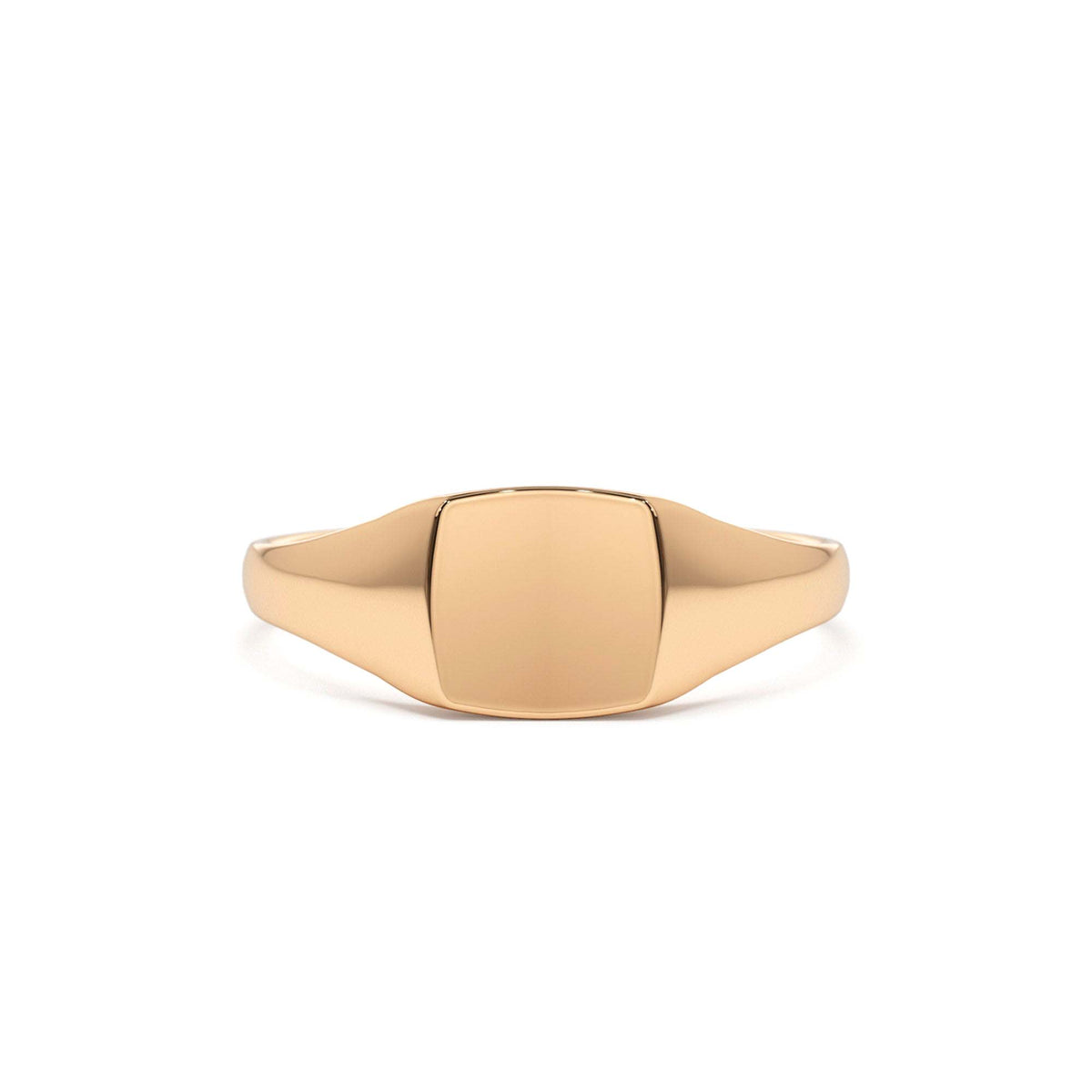 Square Signet Ring in 14K Gold — view 5