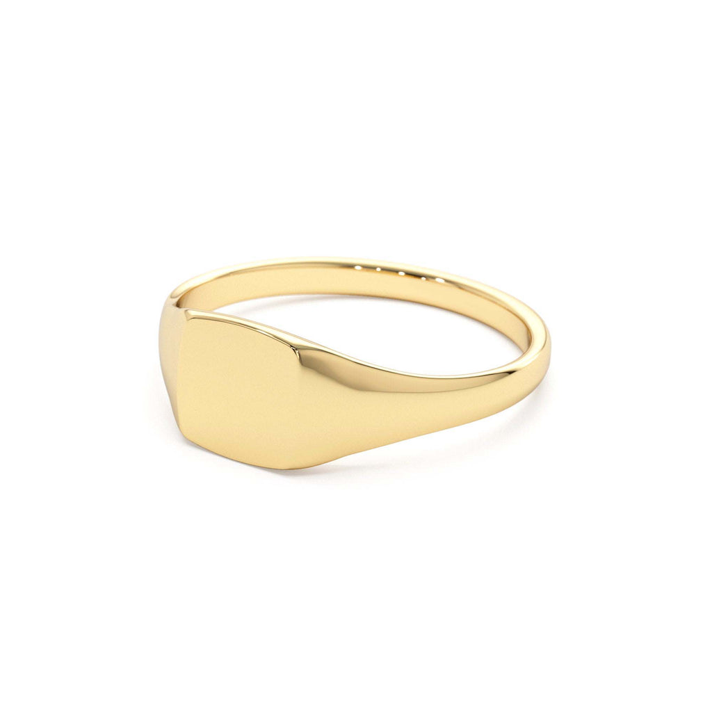 Square Signet Ring in 14K Gold — view 2