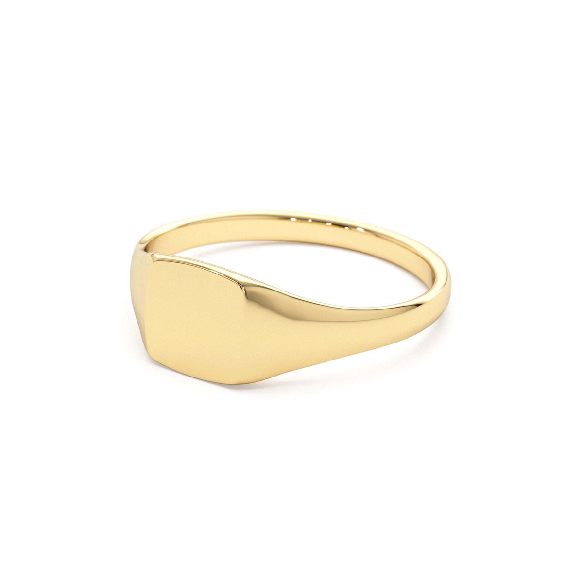 Square Signet Ring in 14K Gold — view 2