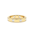 Asscher Cut Full Eternity Flush Setting Diamond Band in 14K Gold — view 1