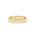 Emerald Cut Full Eternity Flush Setting Diamond Band in 14K Gold — view 1