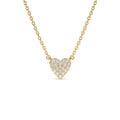 Mini Heart Diamond Necklace in 14K Gold — view 1