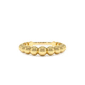 4MM Beaded Graduating Ring in 14K Gold — view 1