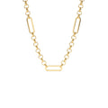 Rolo Paperclip Chain Necklace in 14K Gold — view 1