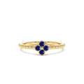 Sapphire Clover Ring in 14K Gold — view 1