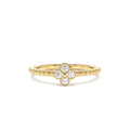 Diamond Clover Ring in 14K Gold — view 1