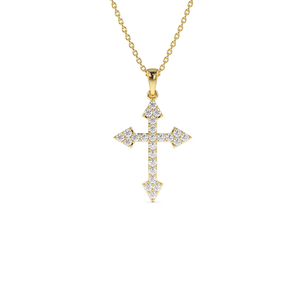 Diamond Cross Charm 0.45 CTW in 14K Gold — view 1