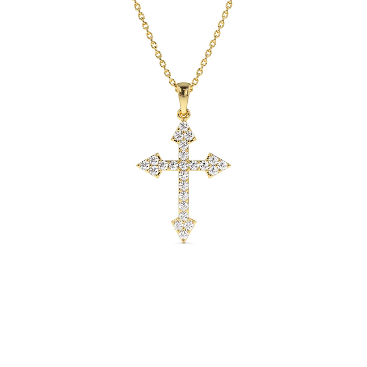 Diamond Cross Charm 0.45 CTW in 14K Gold — view 1