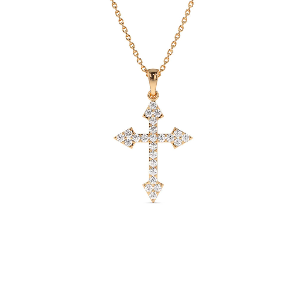 Diamond Cross Charm 0.45 CTW in 14K Gold — view 3
