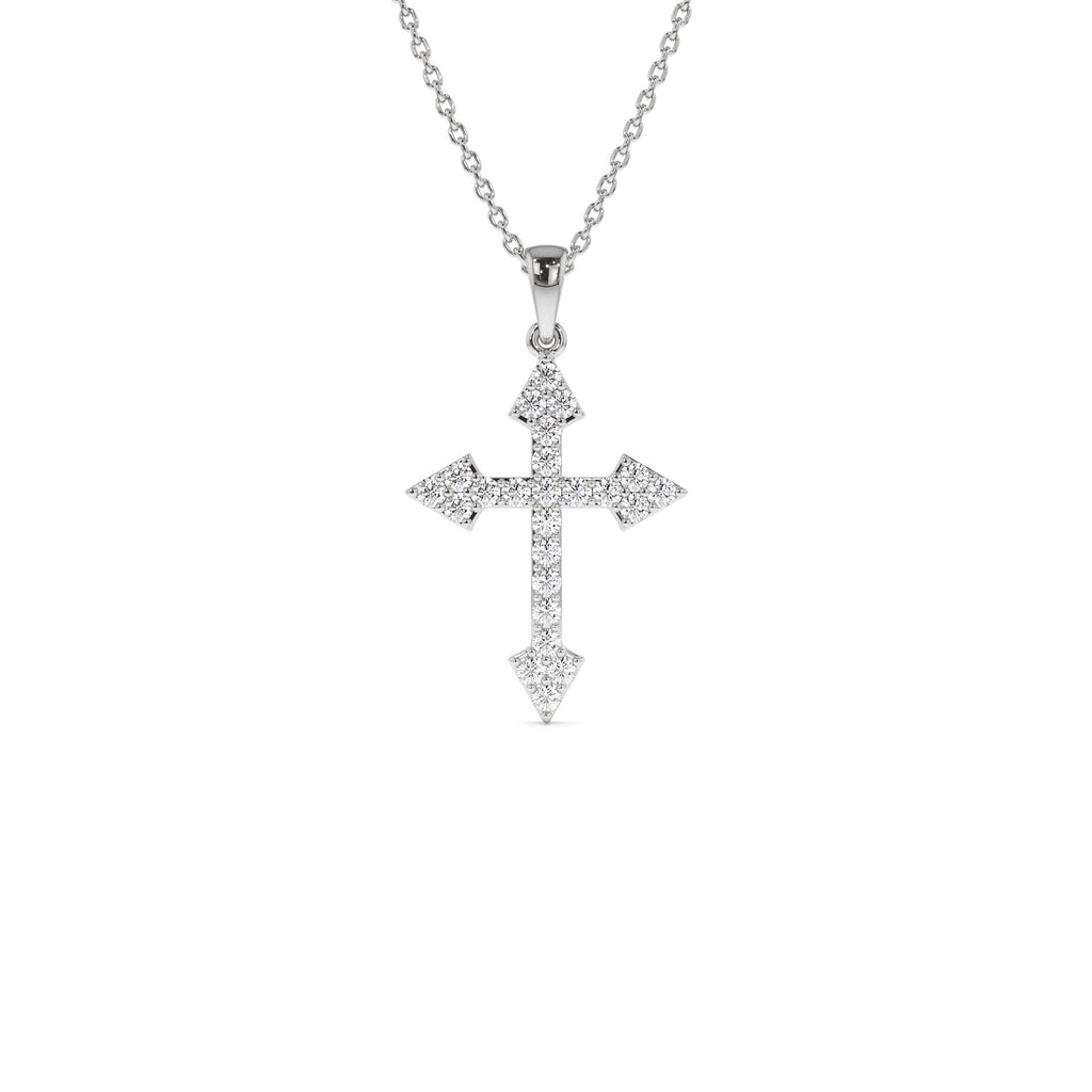 Diamond Cross Charm 0.45 CTW in 14K Gold — view 2