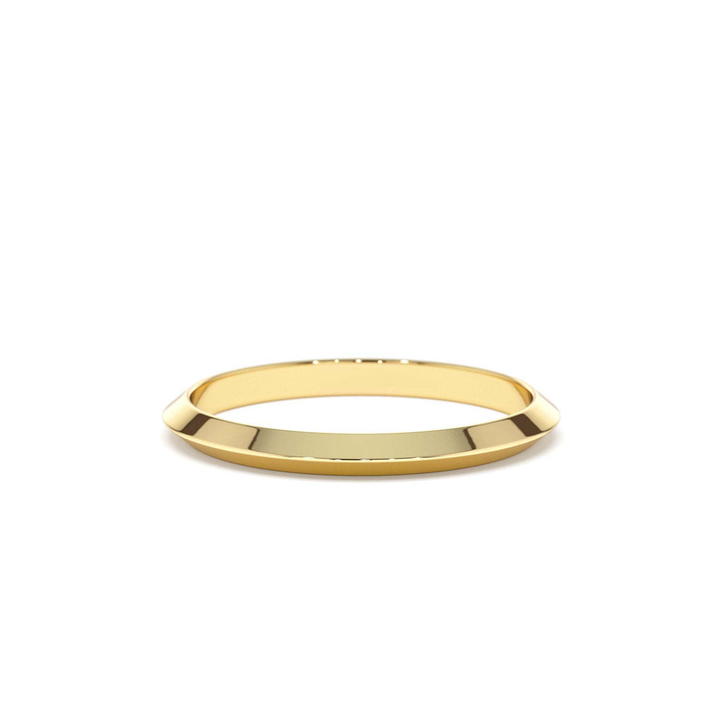 2MM Knife Edge Wedding Band in 14K Gold — view 1