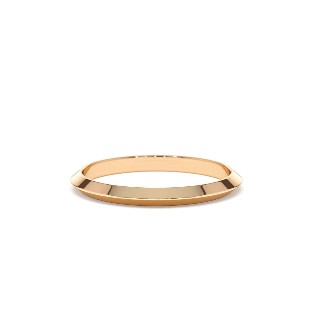 2MM Knife Edge Wedding Band in 14K Gold — view 5