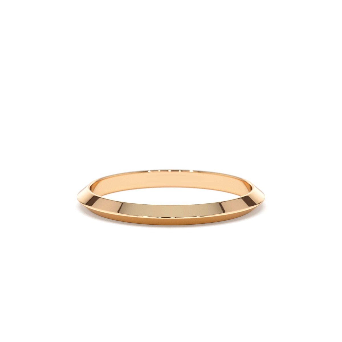 2MM Knife Edge Wedding Band in 14K Gold — view 5