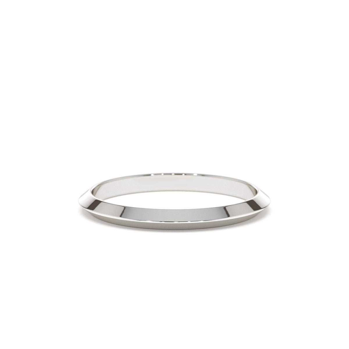 2MM Knife Edge Wedding Band in 14K Gold — view 4