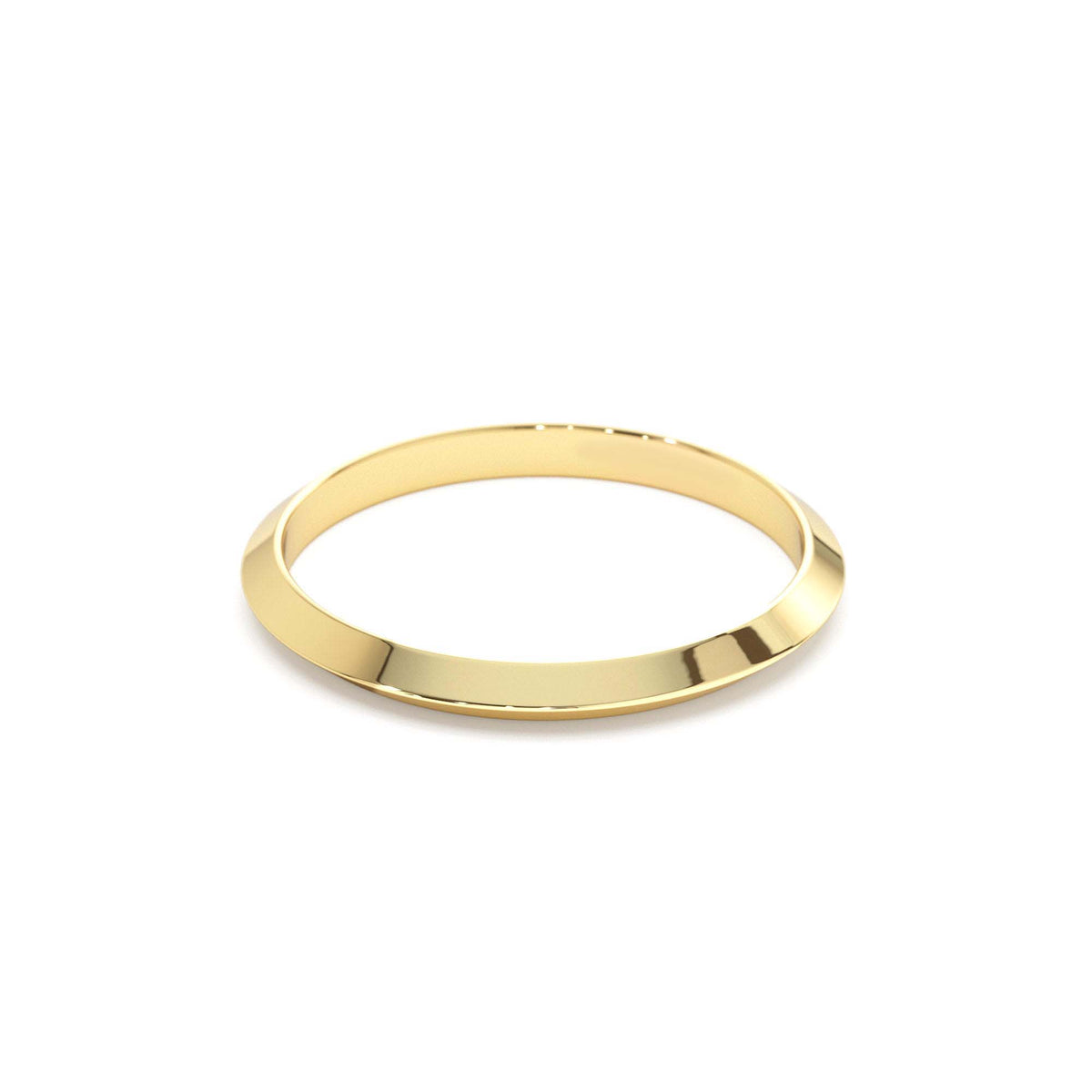 2MM Knife Edge Wedding Band in 14K Gold — view 2