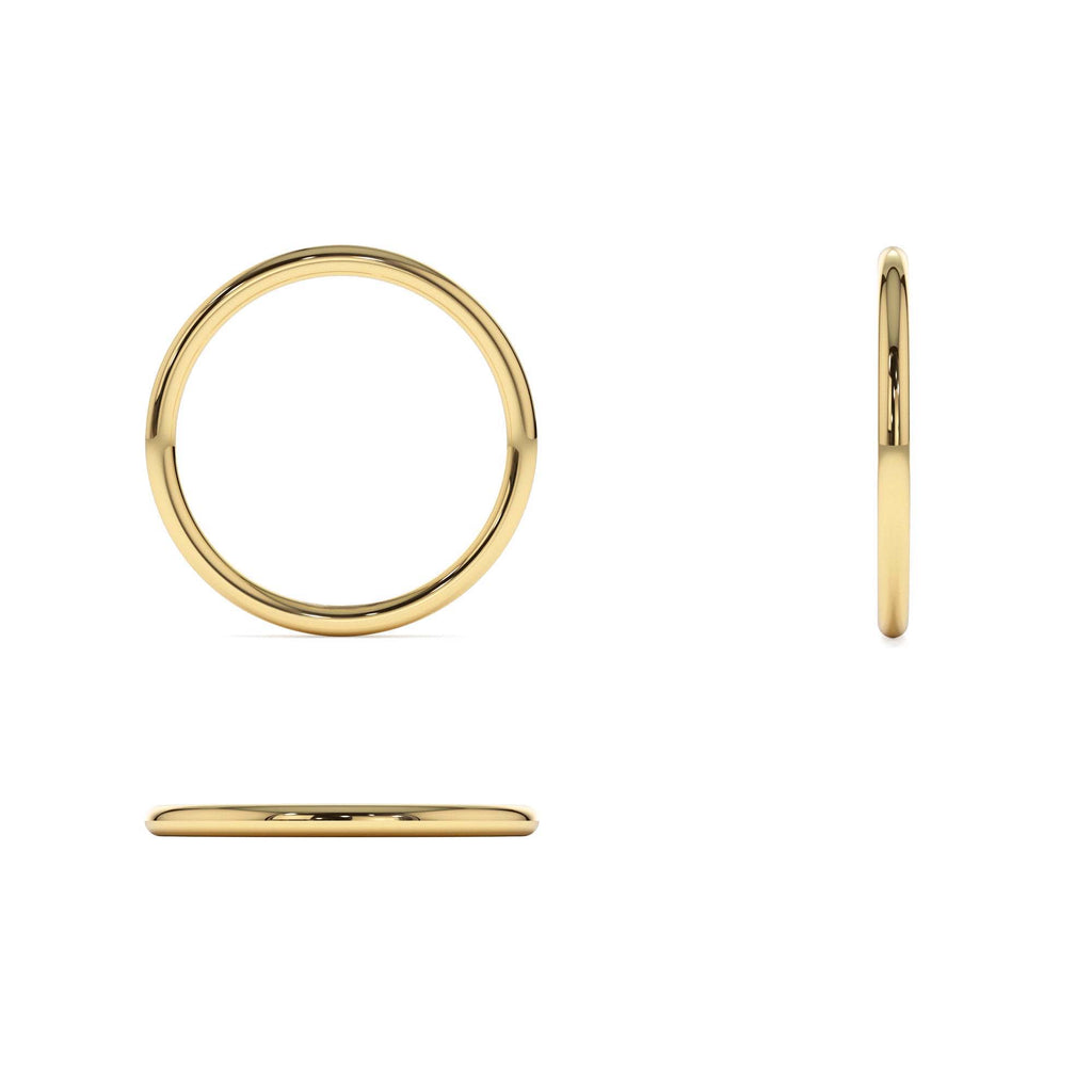 1.5 MM Wedding Band in 14K Gold — view 3
