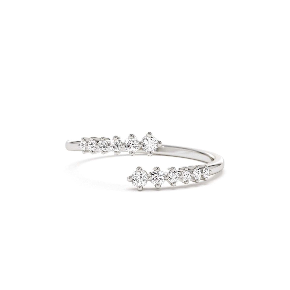 Wrapped Diamond Ring in 14K Gold — view 4
