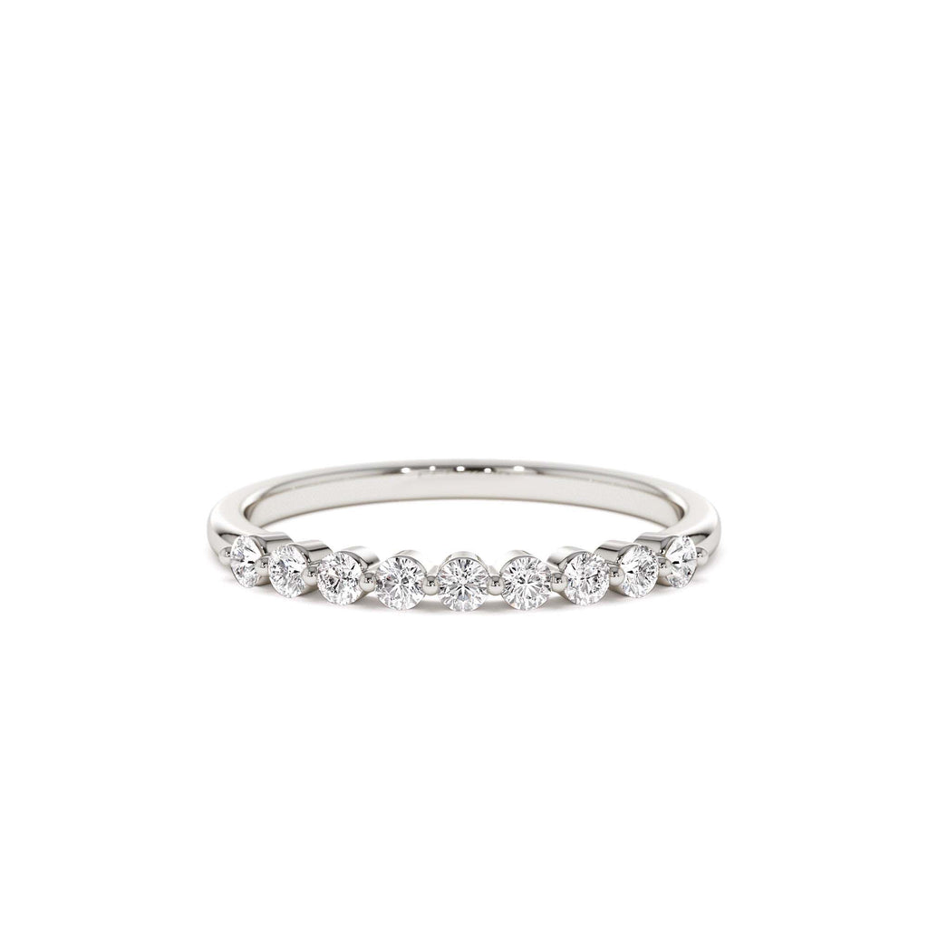 Single Shared Prong Diamond Wedding Ring 0.30 CTW in 14K Gold — view 4