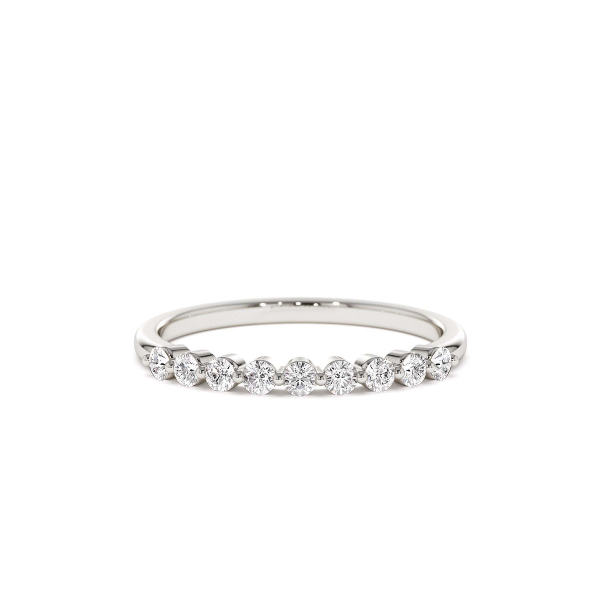 Single Shared Prong Diamond Wedding Ring 0.30 CTW in 14K Gold — view 4