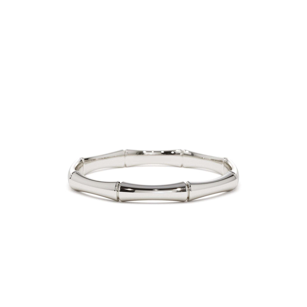 Dainty Minimal Bamboo Gold Ring in 14K Gold — view 4