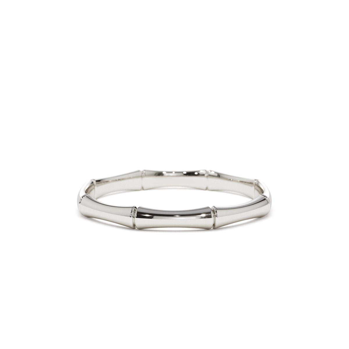 Dainty Minimal Bamboo Gold Ring in 14K Gold — view 4