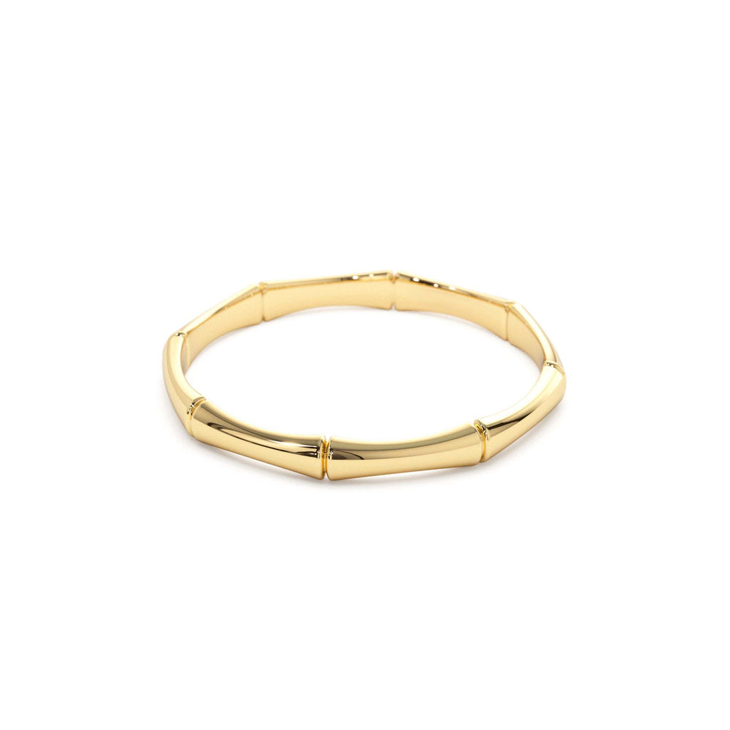 Dainty Minimal Bamboo Gold Ring in 14K Gold — view 2