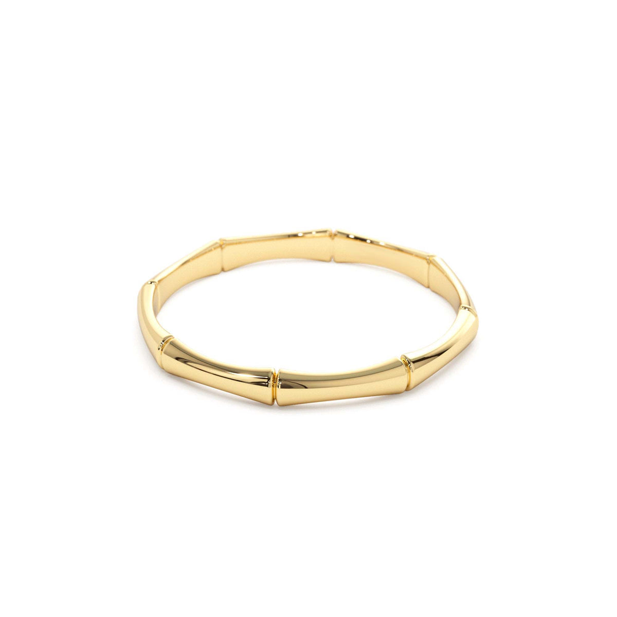 Dainty Minimal Bamboo Gold Ring in 14K Gold — view 2