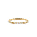 Twisted Rope 3/4 Eternity Diamond Ring in 14K Gold — view 1