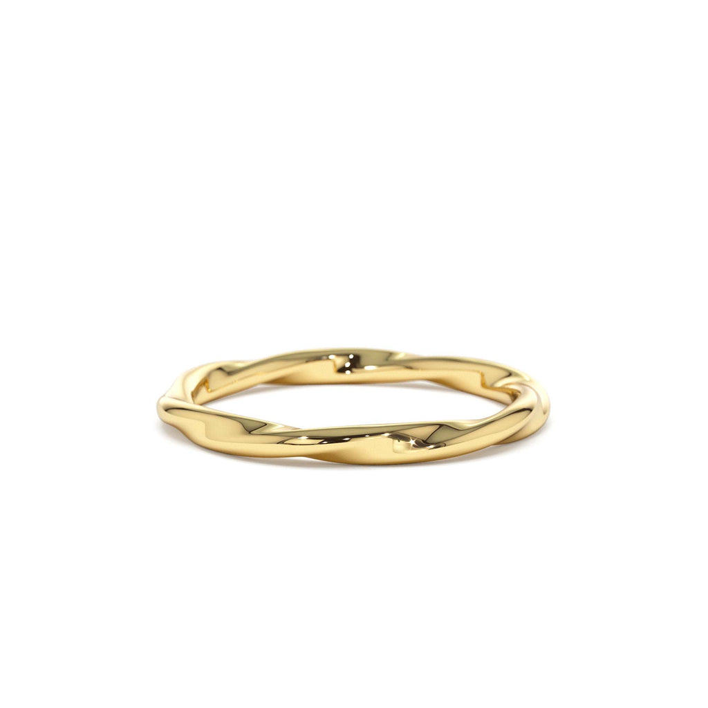 Wavy Promise Ring in 14K Gold — view 1